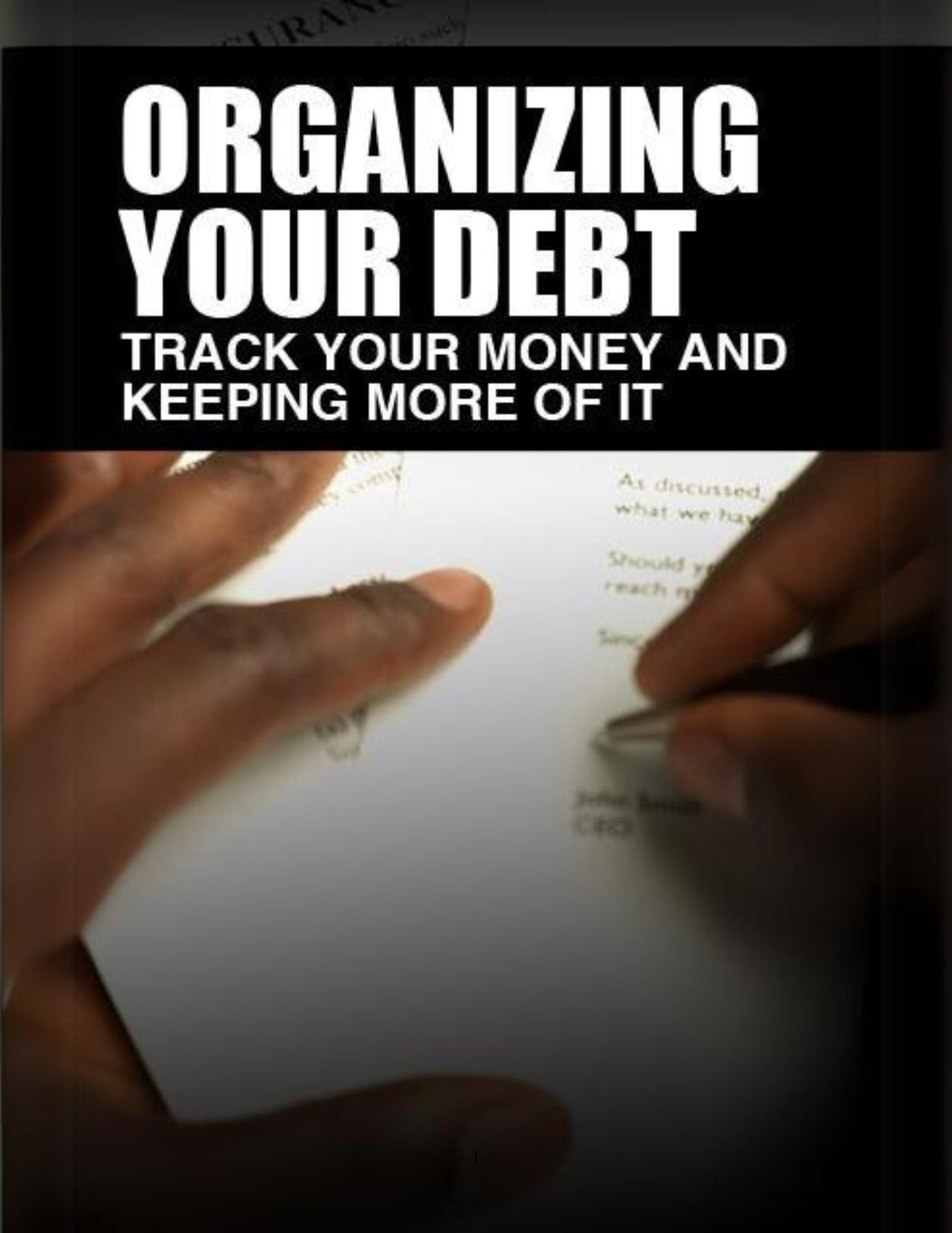 Organizing Your Debt